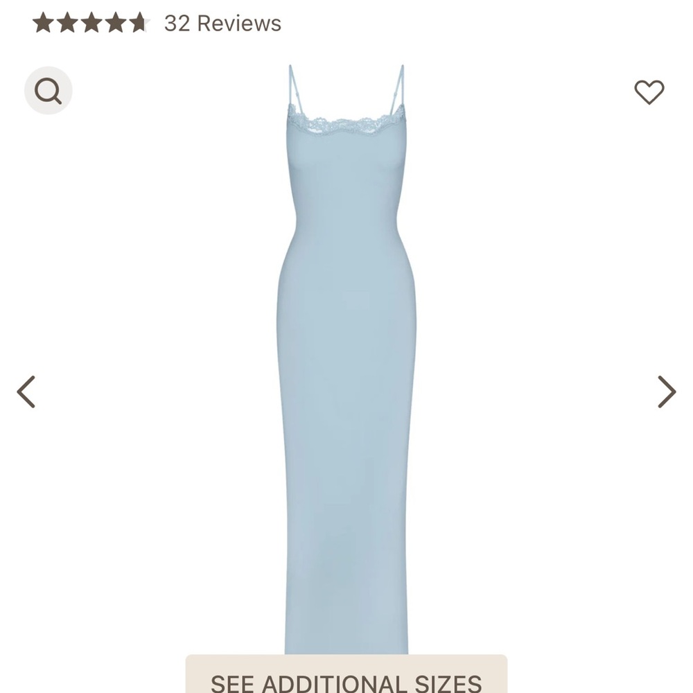 SKIMS Fits Everybody Lace Long Slip Dress